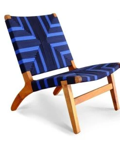 Masaya & Co. Furniture Masaya Manila Lounge Chair - Midnight Blue