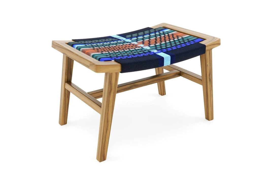 Masaya & Co. Masaya Manila Ottoman - Mot Mot Pattern Masaya & Co. Masaya Manila Ottoman - Mot Mot Pattern