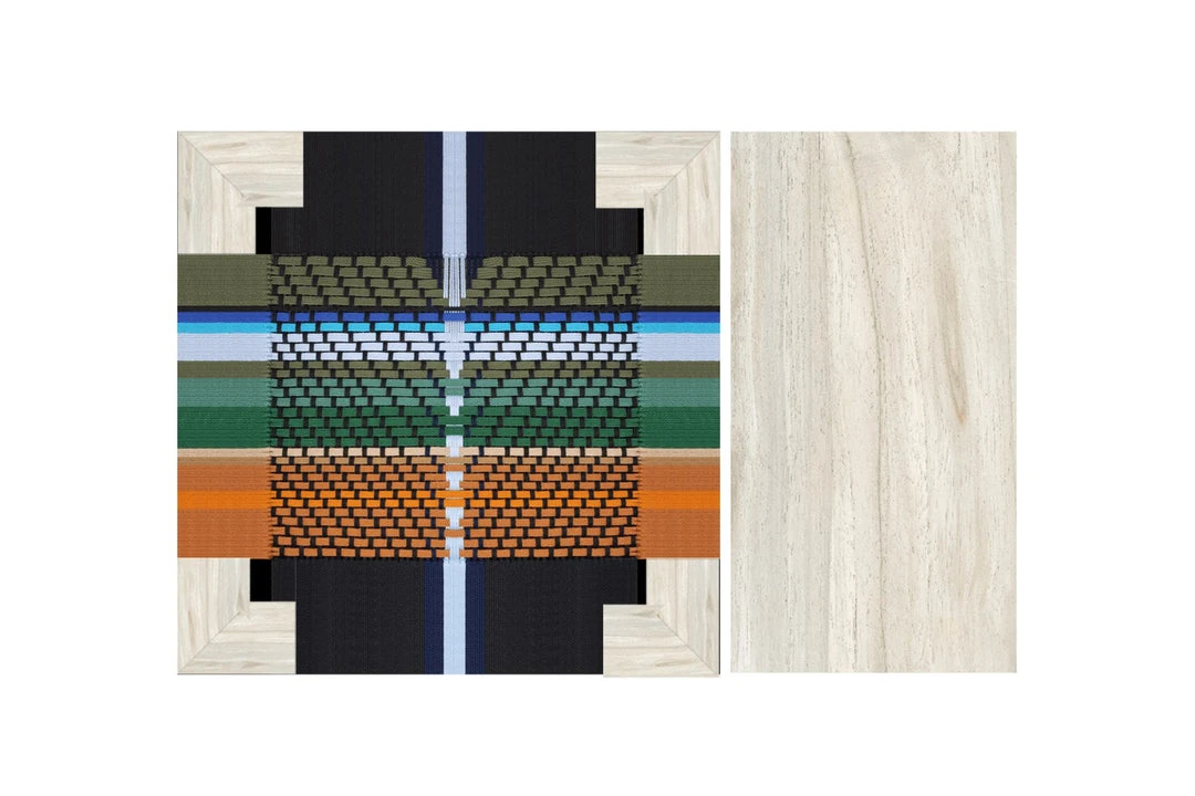 Masaya & Co. Masaya Manila Ottoman - Mot Mot Pattern Masaya & Co. Masaya Manila Ottoman - Mot Mot Pattern