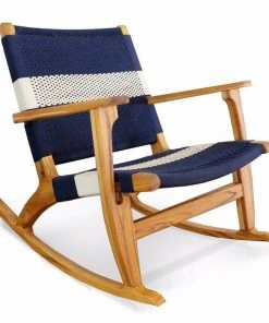 Masaya & Co. Masaya Rocking Chair - Navy + White