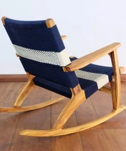 Masaya & Co. Masaya Rocking Chair - Navy + White