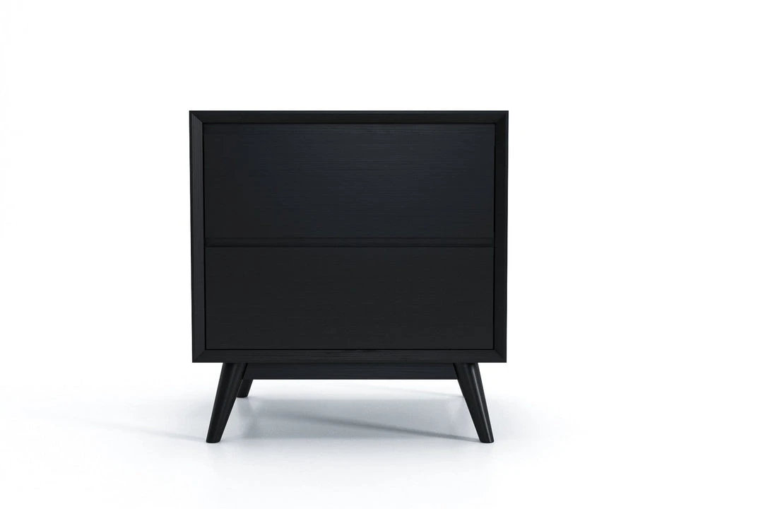 Masaya & Co. Mid Century Two Drawer Side Table / Nightstand 3 Masaya & Co. Mid Century Two Drawer Side Table / Nightstand