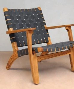 Masaya & Co. Outdoor Arm Chair - Charcoal Sunbrella
