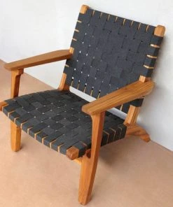 Masaya & Co. Outdoor Arm Chair - Charcoal Sunbrella