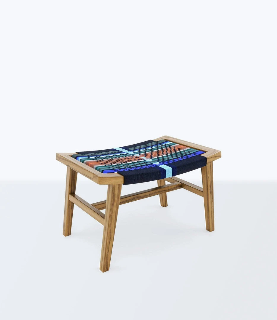 Masaya & Co. Masaya Manila Ottoman - Mot Mot Pattern Masaya & Co. Masaya Manila Ottoman - Mot Mot Pattern