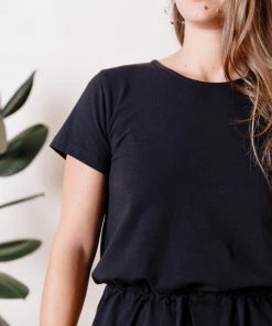 Mata Traders Abby Black Drawstring Dress