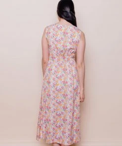 Mata Traders Artsy Traveler Pink Floral Tencel Midi Dress Clothing 2 Mata Traders Artsy Traveler Pink Floral Tencel Midi Dress Clothing