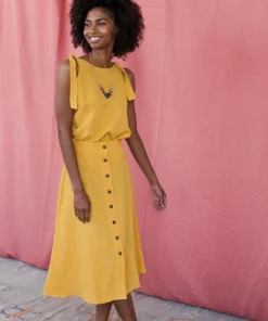 Mata Traders Best Sellers Brighton Linen Skirt - Yellow 2 Mata Traders Best Sellers Brighton Linen Skirt - Yellow