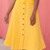 Mata Traders Best Sellers Brighton Linen Skirt - Yellow