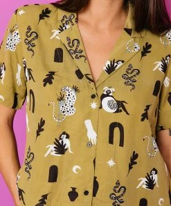 Mata Traders Clothing Olive Curios Camp Shirt