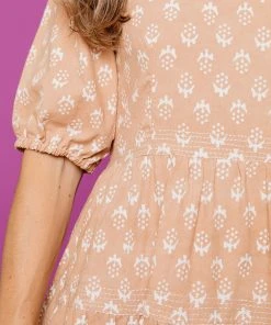 Mata Traders Clothing Catherine Wheat Blossom Tiered Maxi Dress