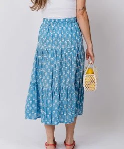 Mata Traders Danielle Cornflower Blossom Tiered Skirt
