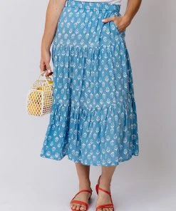 Mata Traders Danielle Cornflower Blossom Tiered Skirt