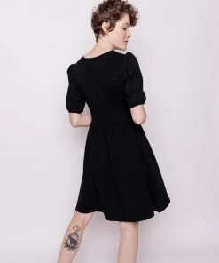Mata Traders Inez Black Bubble Sleeve Dress 3 Mata Traders Inez Black Bubble Sleeve Dress
