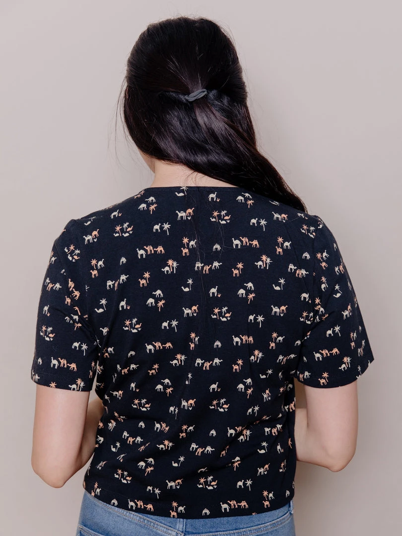 Mata Traders Marley Camels Boxy Wrap Top Mata Traders Marley Camels Boxy Wrap Top