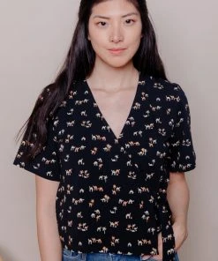 Mata Traders Marley Camels Boxy Wrap Top