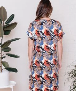 Mata Traders Clothing Montrose Layered Palms Tie Dress