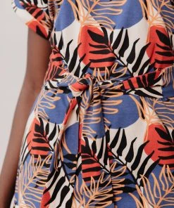 Mata Traders Clothing Montrose Layered Palms Tie Dress