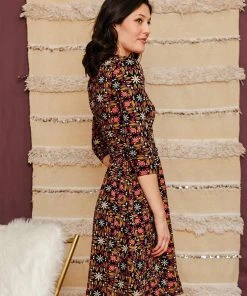 Mata Traders Clothing Novela Mauve Tile Dress