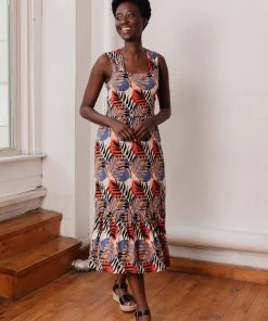 Mata Traders Fair Trade Opal Layered Palms Dress