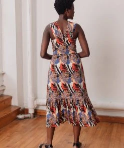 Mata Traders Fair Trade Opal Layered Palms Dress