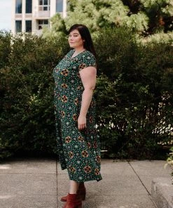 Mata Traders Tiered Teal Tile Jersey Dress Best Sellers