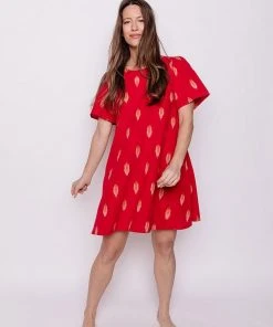 Mata Traders Winnie Cherry Ikat Dress Clothing