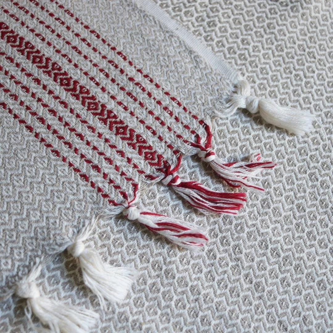 Anatolico Throw Blankets Matia Turkish Blanket / Scarf - Beige 4 Anatolico Throw Blankets Matia Turkish Blanket / Scarf - Beige