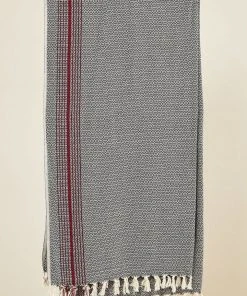 Anatolico Matia Turkish Blanket / Scarf - Black Throw Blankets