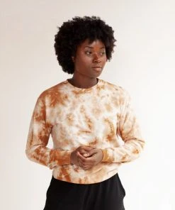 North Of West Sale Max Tie Dye Sweatshirt - Amber