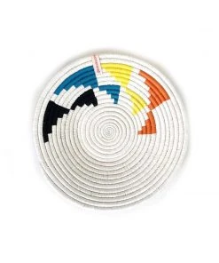 Mbare Inyabu Small Wall Basket - Multi Color Triangles Home Goods