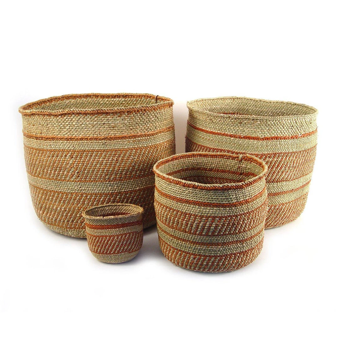 Mbare Iringa Basket - Auburn Stripe Mbare Iringa Basket - Auburn Stripe