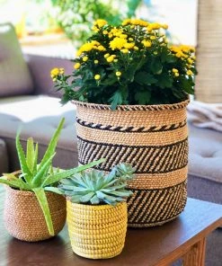 Mbare Best Sellers Iringa Baskets - Black Stripe 3 Mbare Best Sellers Iringa Baskets - Black Stripe