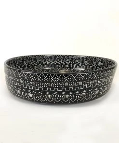 Mbare Large Black Mud Cloth Bowl Home Goods
