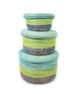 Mbare Modern Storage Basket Set - Coastal Blues Home Goods