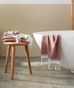 Coyuchi Best Sellers Mediterranean Towels - Rosehip / Shadow