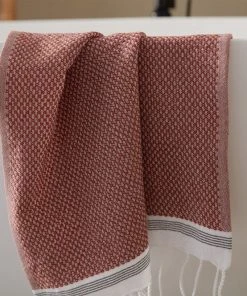Coyuchi Best Sellers Mediterranean Towels - Rosehip / Shadow