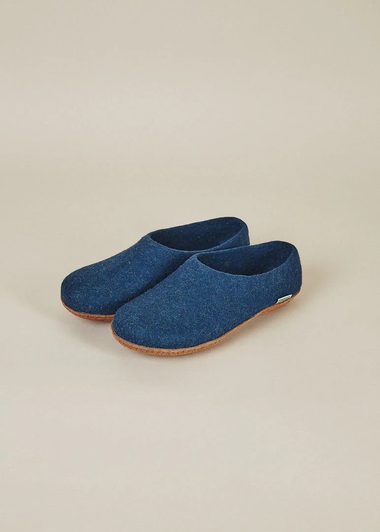Kyrgies Men's Molded Sole High Back Wool Slippers - Navy Kyrgies Men's Molded Sole High Back Wool Slippers - Navy