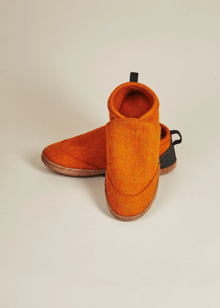 Kyrgies Men's Wool Tengries Slippers - Orange Kyrgies Men's Wool Tengries Slippers - Orange