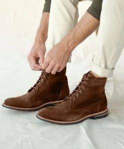 Nisolo Men's Andres All Weather Boot - Waxed Brown