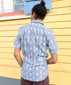 Passion Lilie Men's Celestial Ikat Button Down Shirt Best Sellers