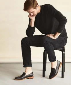 Nisolo Men's Chamberlain Penny Loafer - Black