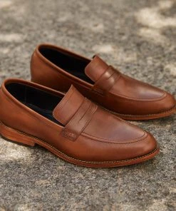 Nisolo Men's Chamberlain Penny Loafer - Brandy Best Sellers