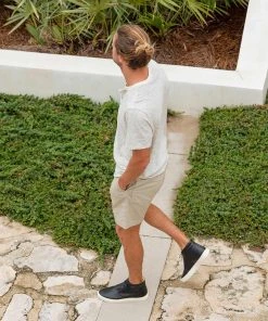 Nisolo Men's Cortez Mid Top Sneaker - Black