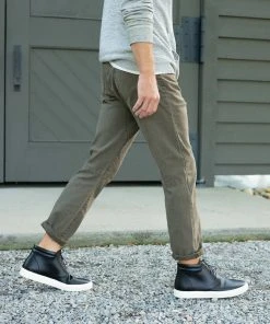 Nisolo Men's Cortez Mid Top Sneaker - Black