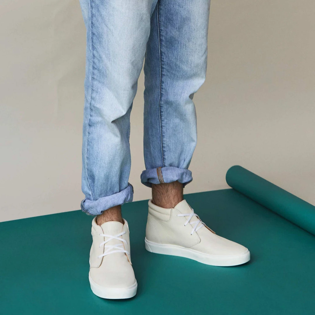 Nisolo Men's Cortez Mid Top Sneaker - Bone Nisolo Men's Cortez Mid Top Sneaker - Bone