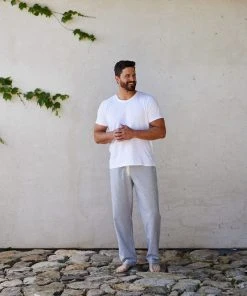 Coyuchi Men's Crinkled Pajama Pants