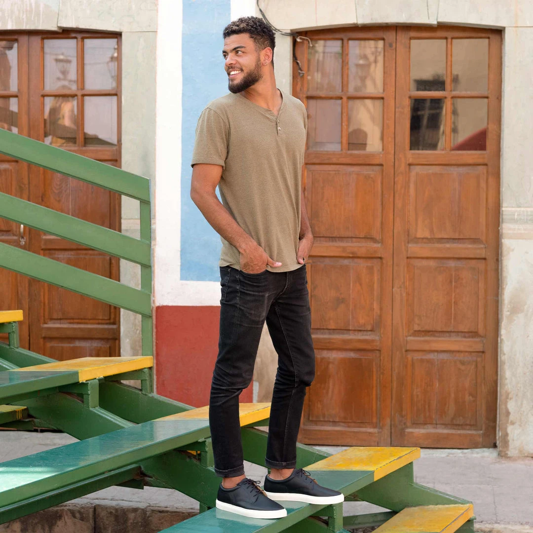 Nisolo Men's Diego Low Top Sneaker - Black Nisolo Men's Diego Low Top Sneaker - Black