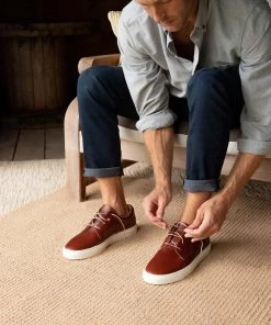 Nisolo Men's Diego Low Top Sneaker - Brandy 2 Nisolo Men's Diego Low Top Sneaker - Brandy