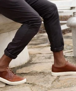 Nisolo Men's Diego Low Top Sneaker - Brandy 3 Nisolo Men's Diego Low Top Sneaker - Brandy